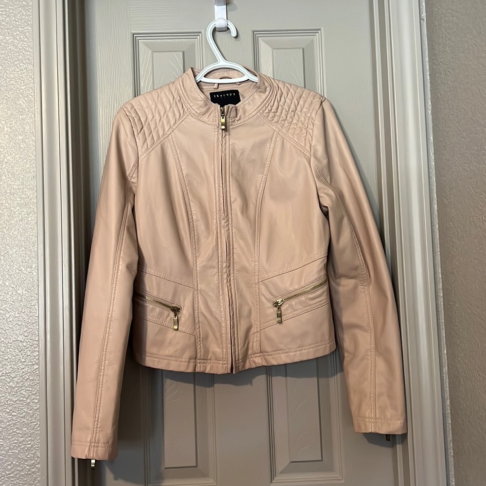 faux leather jacket